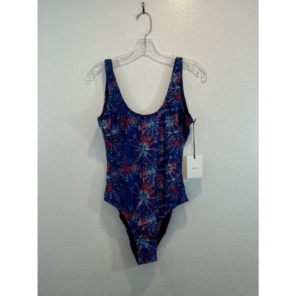 NEW Onia Swim Medium Kelly Tie Dye Fireworks Print One Piece Swimsuit Bathing - Picture 1 of 6